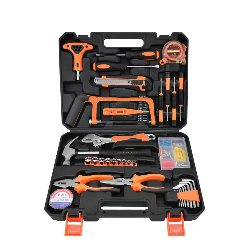 157-piece Household DIY Tool Box, Unisex, Customizable for OEM Use, Suitable for the Garden, Office, or Home.