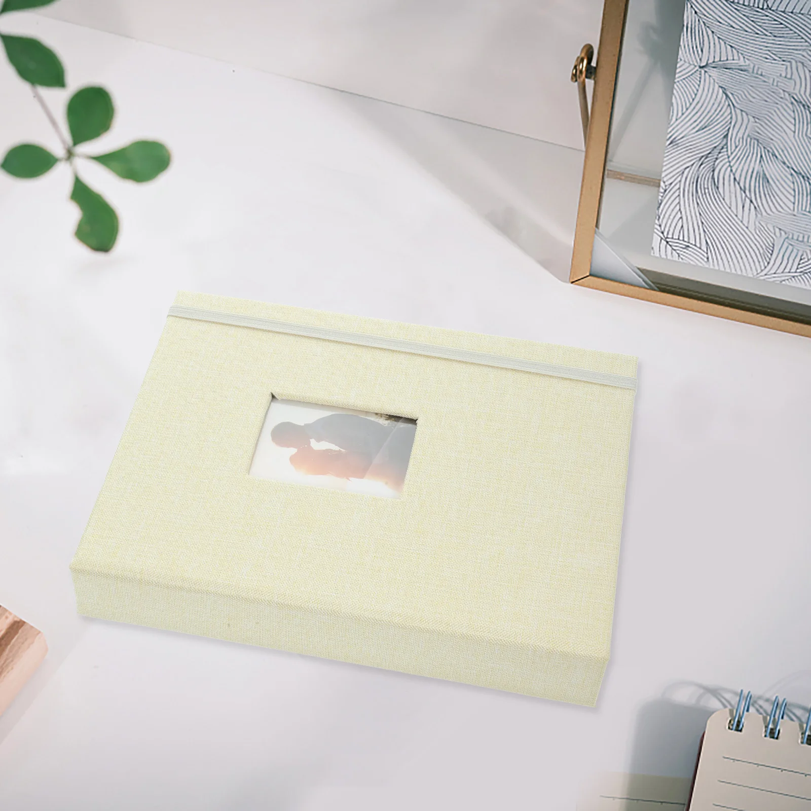 

Photo Album Disposable Photocard Holder Cotton Linen Small Picture Book for Wedding Travel Memory Storage