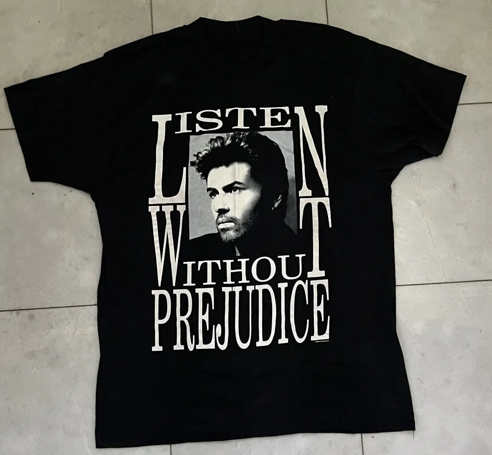 

1990 George Michael Listen Without Prejudice Unisex Cotton T-SHIRT EL065