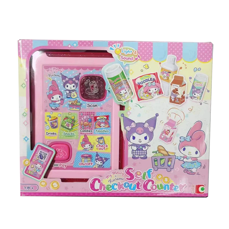 

Sanrio Series Kuromi Toy Kawaii Hello Kitty Modeling Cartoon Cute Self-service Cash Register Toys Girl Children's Birthday Gift