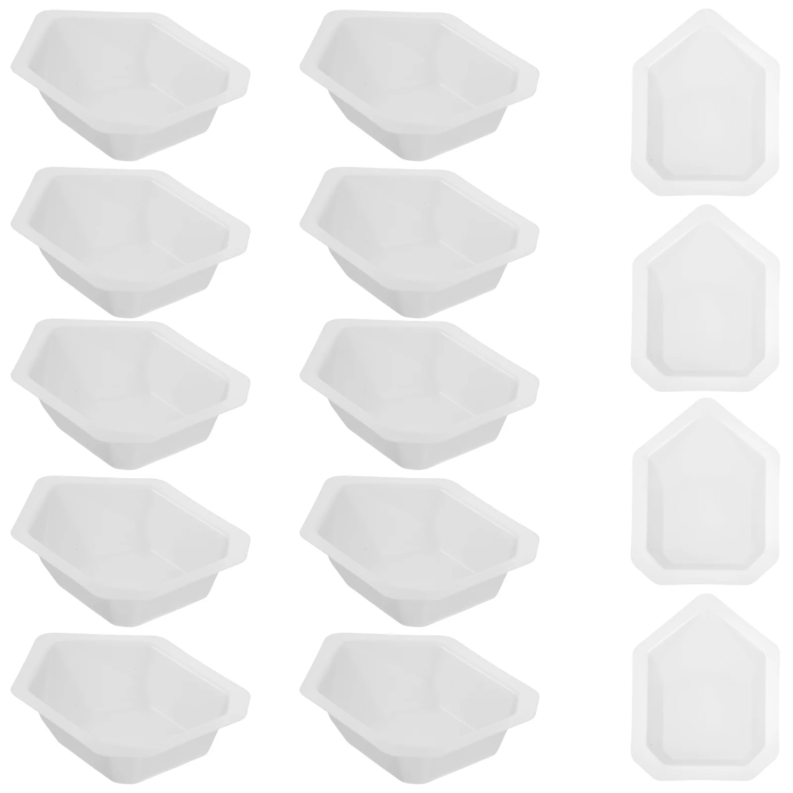 20 Pcs Pour Boat Tray Weighing Dish Boats for Powder Small Chemistry White Plastic Dishes