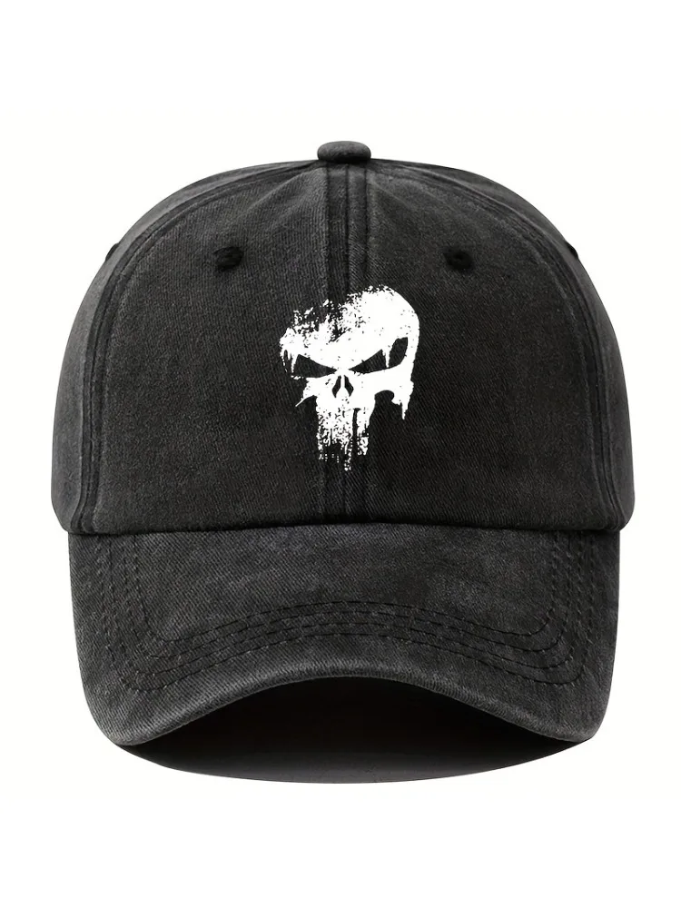 AliExpress MAZIAO Fashion printing skull baseball cap, outdoor sun protection, cycling duckbill cap, vacation camping, travel, leisure occasions
