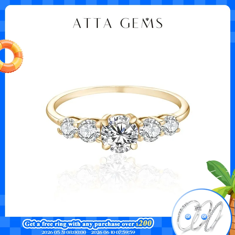 

Round Cut D Color VVS1 Moissanite 10K 14K Yellow Gold Plated Engagement Wedding Band Moissanite Lab Grown Diamond Ring for Women
