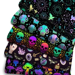 50*145cm Black Star Planet Solar System Skull Polyester Cotton Fabric Tissue Sewing Quilting Fabric Needlework DIY Curtain Cloth