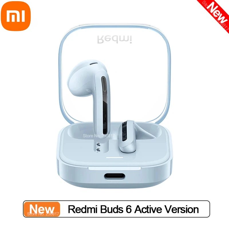 Xiaomi Redmi Buds 6 Active Version Dual-mic Noise Reduction Earphones Bluetooth 5.4 Headsets Type-C Support Xiaomi Earbuds App