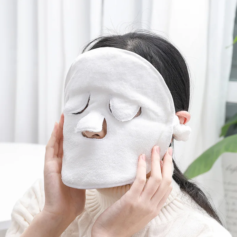 1pc Hot Compress Towel Soft Skin-friendly Steam Heating Cold Hot Compress Face Towel Wet Compress Irrigation Face Towel