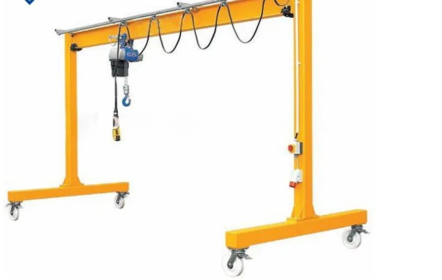 Simple aluminium mobile portable adjustable gantry crane with chain block 3 ton 5 ton 10 ton capacity