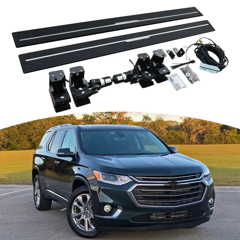 Fits for Chevrolet Traverse 2018-2023 Electric Running Board 2PCS Power Running Boards Aluminum