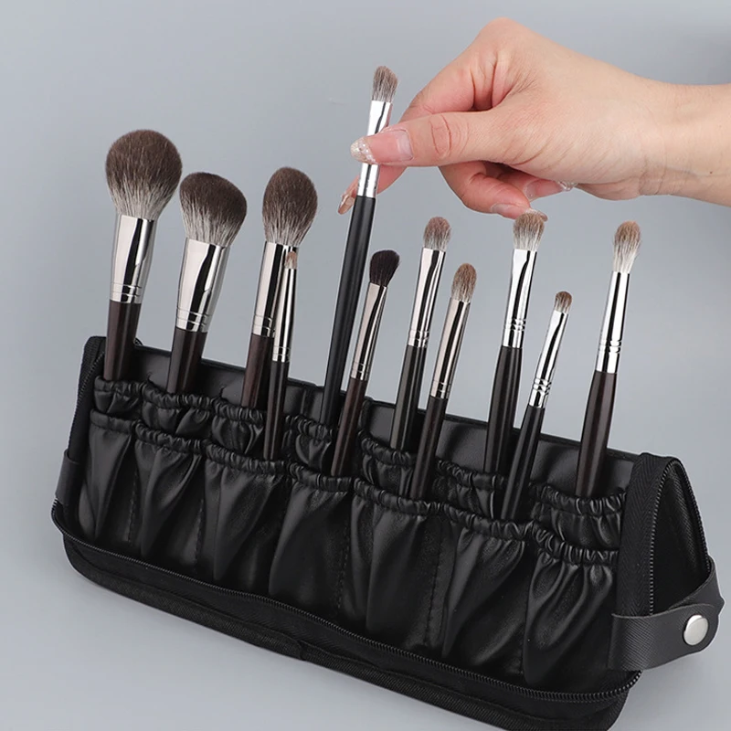 

Foldable Makeup Brush Organizer Women Cosmetic Bag Travel Cosmetic Toiletry Case Storage Zipper Handbag for Female Beauty Tools