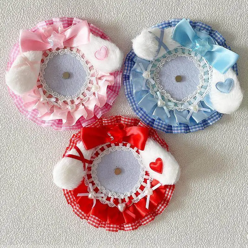 

luxury ribbon bow badge holder hand made fill ita bag Accessories lolita cute quadratic element Badge Rosette Decorate