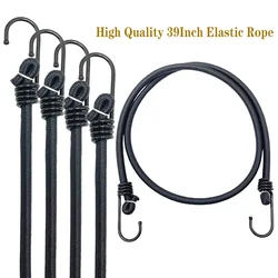 1/3/5Pcs 100cm Bungee Cords High Elasticity Latex Tied Rope Luggage Lanyard Camping Bungee Cord Single J Hooks Elastic Straps