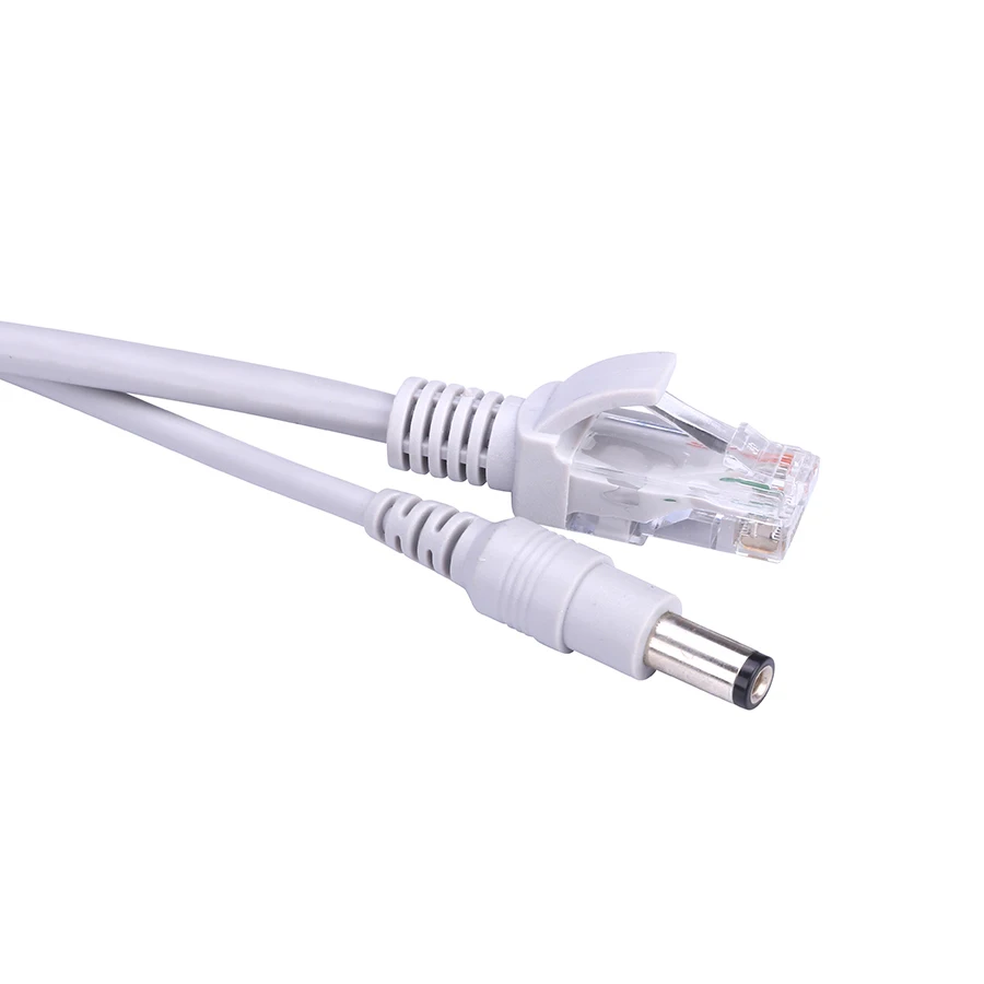 HAMROL RJ45 + DC 전원 확장 이더넷 CCTV 케이블 옵션, IP 카메라 NVR 시스템용, 2.1mm, 5.5mm 잭, 5M, 10M, 20M, 30M 케이블