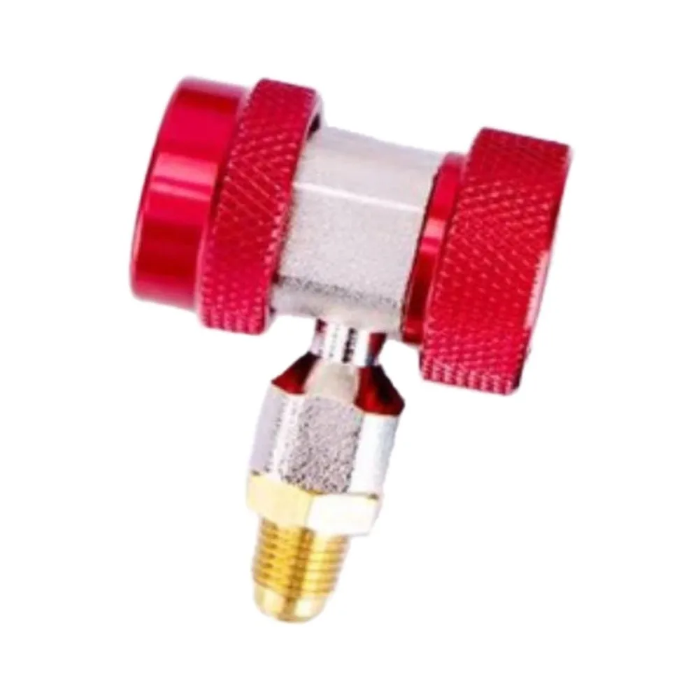 R134A Adjustable Quick Coupler Fittings Kit Aluminum Construction for AC Charging Diagnostic and Recovery Work