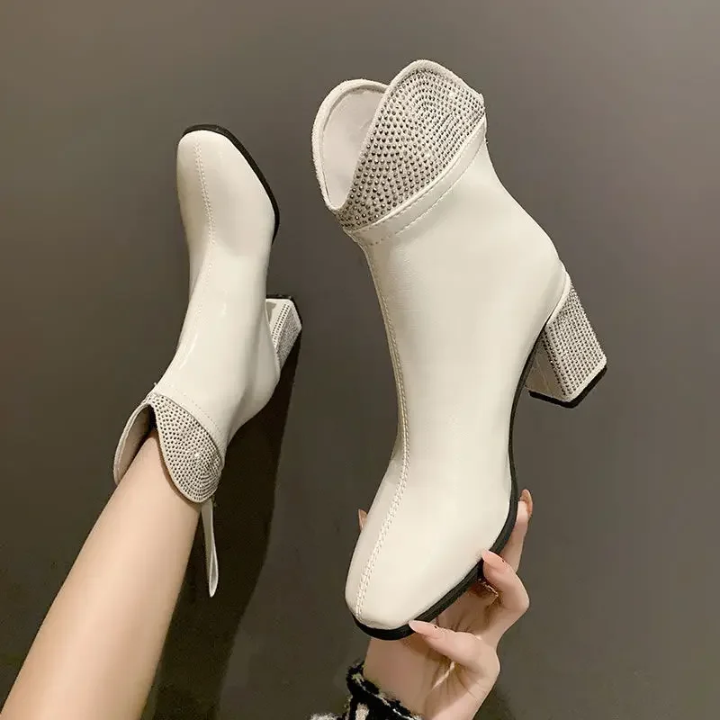 Woman Short Shoes Autumn Ankle Boots for Women Very High Heels Heeled New In Booties Comfortable and Elegant Sale On Promotion