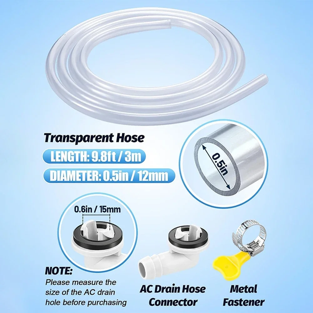 15 Mm Connector For Drain Hose Home Appliance Leak-proof Hose Air Conditioner Drain Hose Suitable For Window Air Conditioners