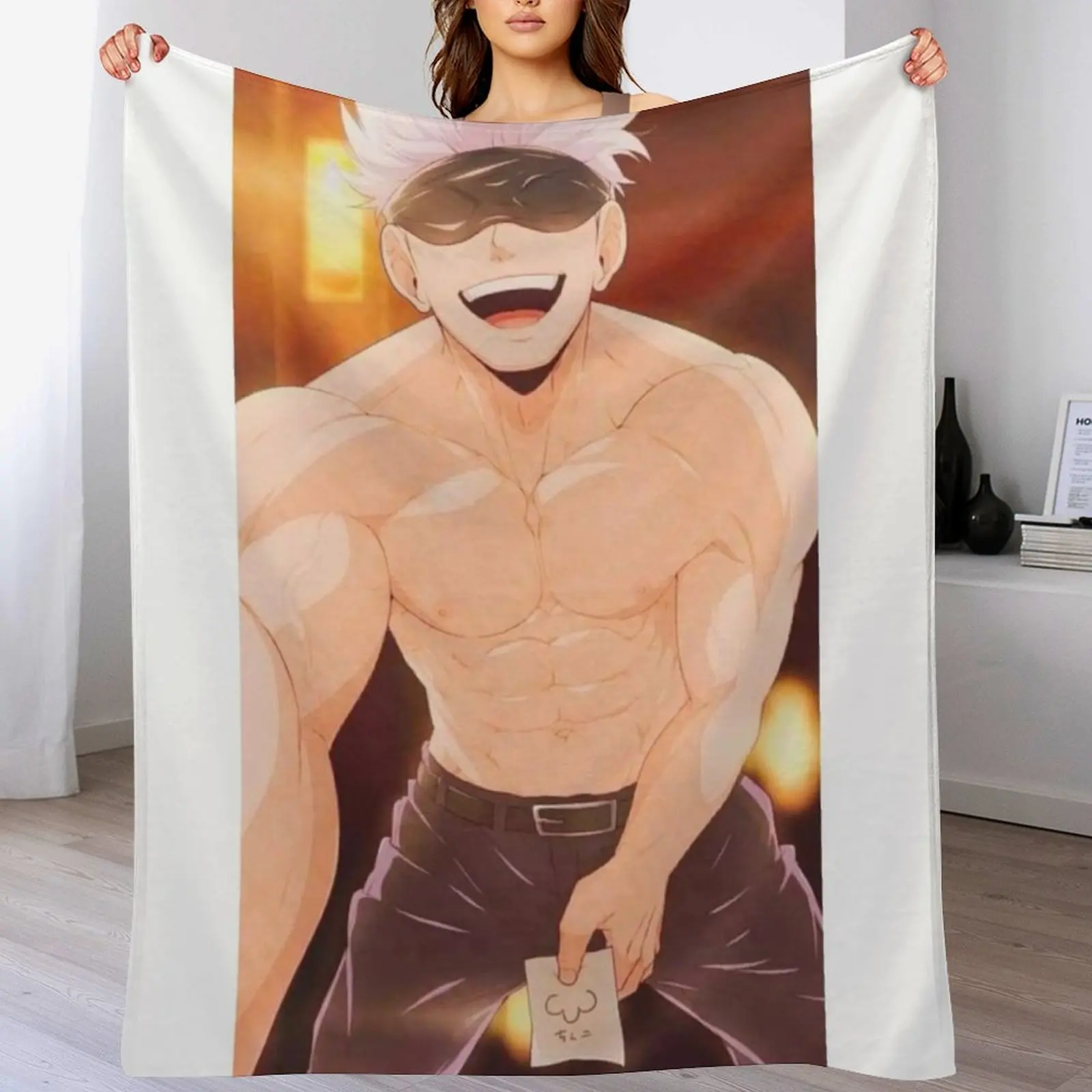 

Gojo Satoru Merchandise Throw Blanket Loose warm for winter Decorative Throw heavy to sleep Blankets
