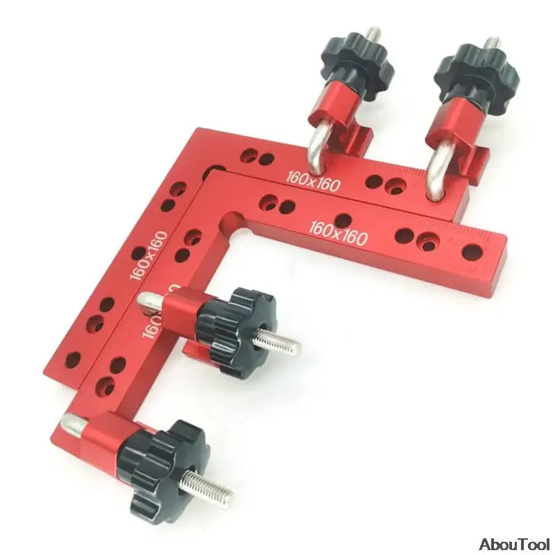 L-Shaped Auxiliary Splicing Board, 90 Degrees, Positioning Panel, Fixed Clip, Carpenter's Square Ruler, Woodworking Tool, 6Pcs