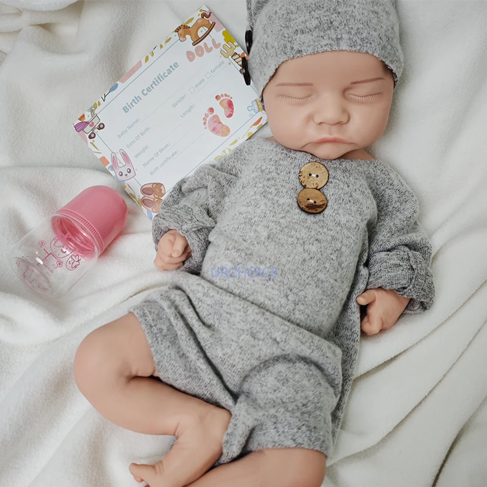 

17-дюймовая мягкая и очаровательная силиконовая кукла реборн для мальчиков, ручная роспись для новорожденных, идеальное искусство, коллекционное детское учебное пособие