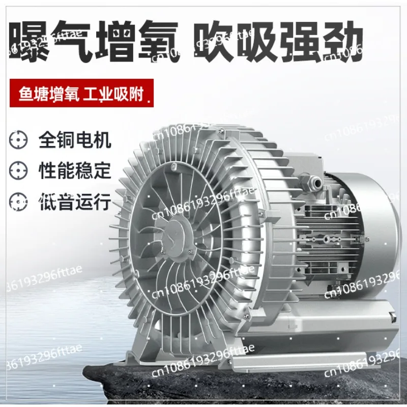 

High pressure vortex fan oxygenated vortex air pump Roots turbine 220v high power powerful suction industrial blower