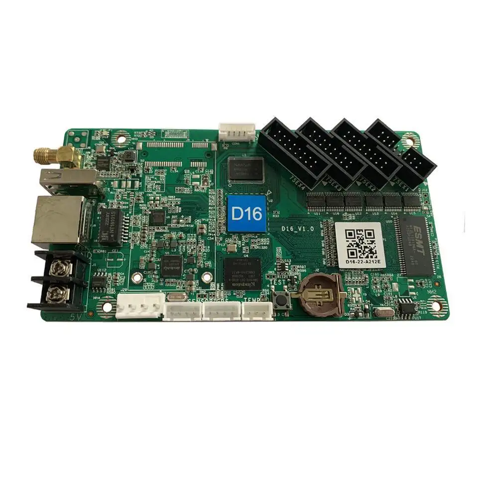 HD-D15 D16 Controller Wifi Rj45 Usb Asynchronous Control Card P1.25 P1.875 P3 P4 P5 P6 P10 Rgb Full Color Dot Matrix Led Screen