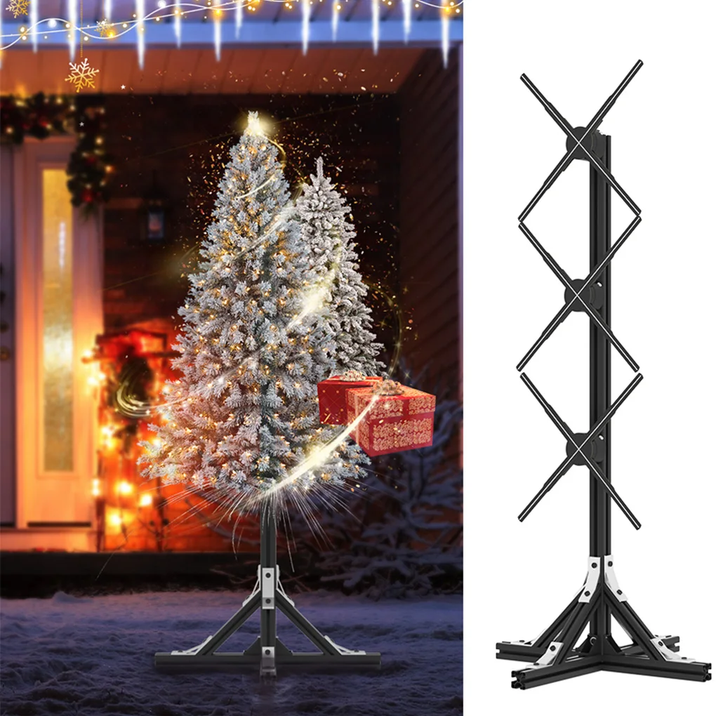 Vertical advertising machine rotating projection display simulation Christmas tree arrangement decorative ambient lighting 3D