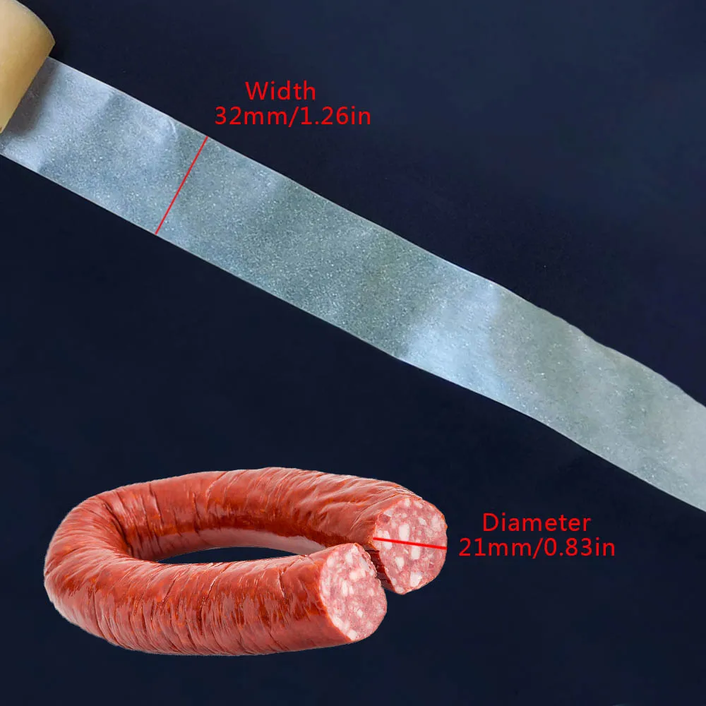 Diameter 21mm Sausage Casing for Sausages Ham Maker Tools for BBQ Sausage Preserved Sausage Making Camping Picnic Kitchen Tools