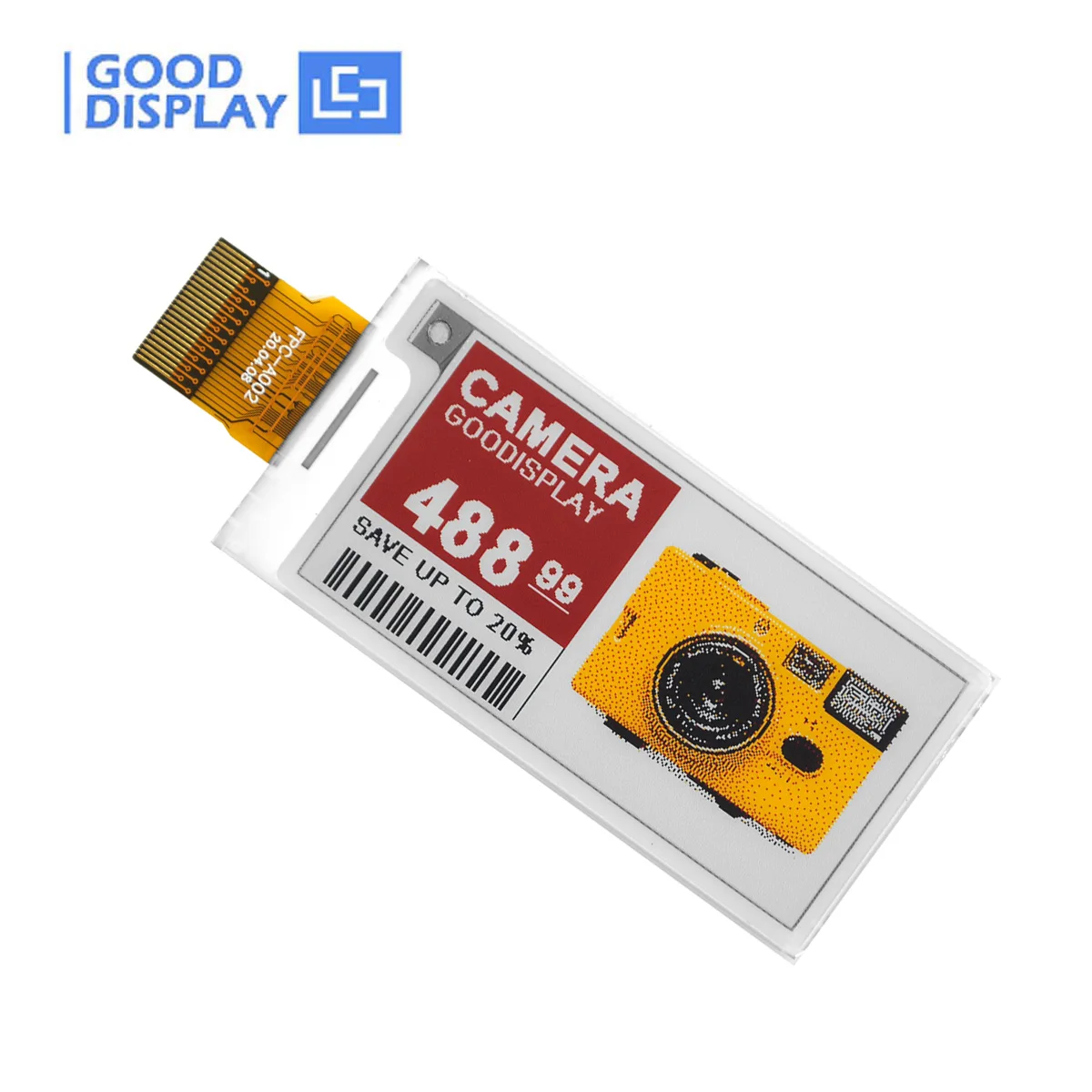 2,13" lebendige 4-Farben-E-Ink-Displays 154 PPI 12s Fast Refresh ePaper-Modul, GDEY0213F61H