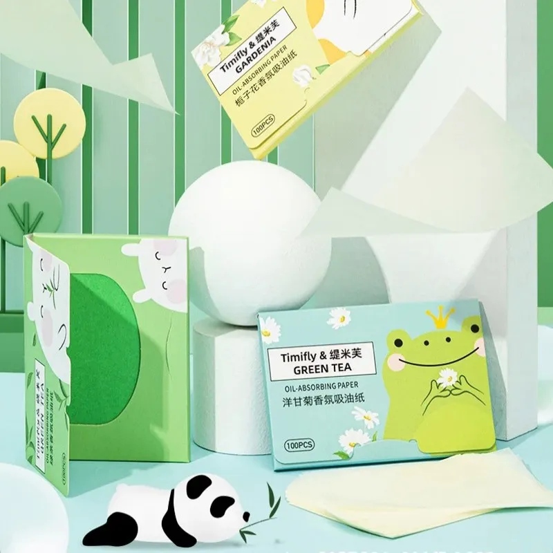 

100Pcs Oil Blotting Paper Sheets | Professional Mattifying Face Paper | Portable Oil Control & Shine Removal | Natural Bamboo Ch