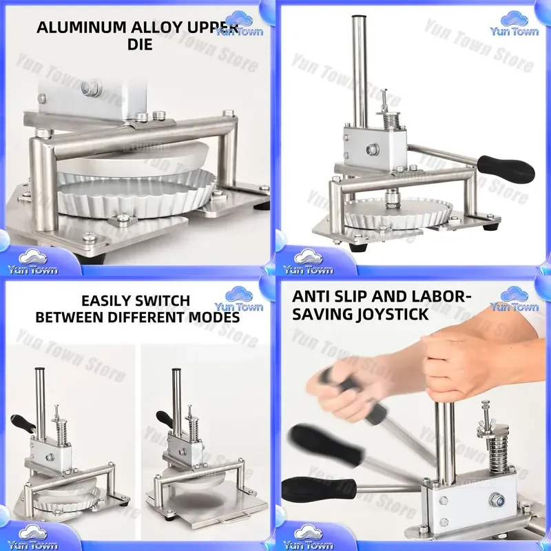 Manual Cake Dough Pressing Machine for Household Baking Mold Stainless Steel Pipe Maker for Kitchen Tool Efficient Food Prep