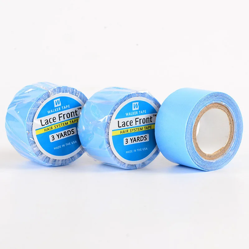 3 yards1 Roll Blue Hair System Tape Double Side Walker Tape Hair Extension Tapes For Lace Closure Lace Front Wig Glue