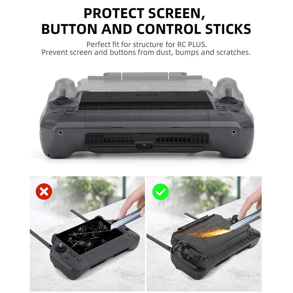 2IN1 Screen Protector Shell Accessories for DJI RC PLUS Remote Controller Sun Hood Sunshade Protection Cover