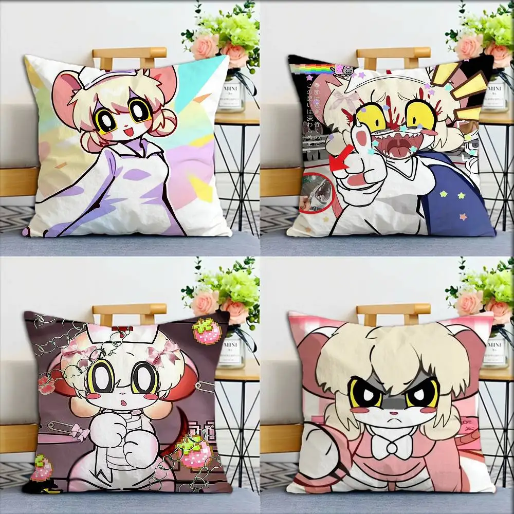 T-Terrible Mouse Lorna  Various Sizes Square Pillow Case For Car Home Bedchamber Decor
