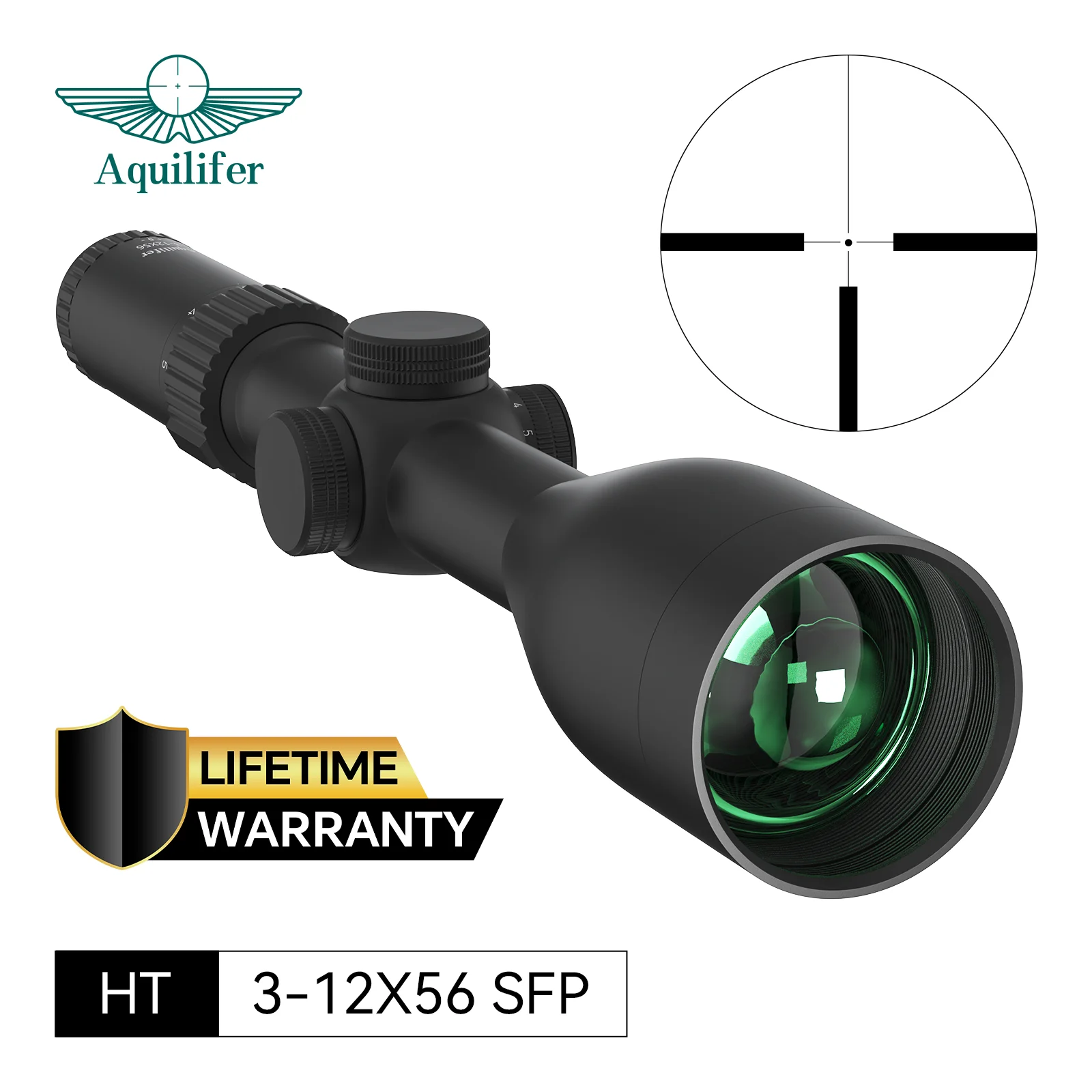 

Aquilifer 3-12x56 SFP Rifle Scope Hunting Optical AR15 AK Hunting Shooting Gun Accessories Elevation Windage Adjustment