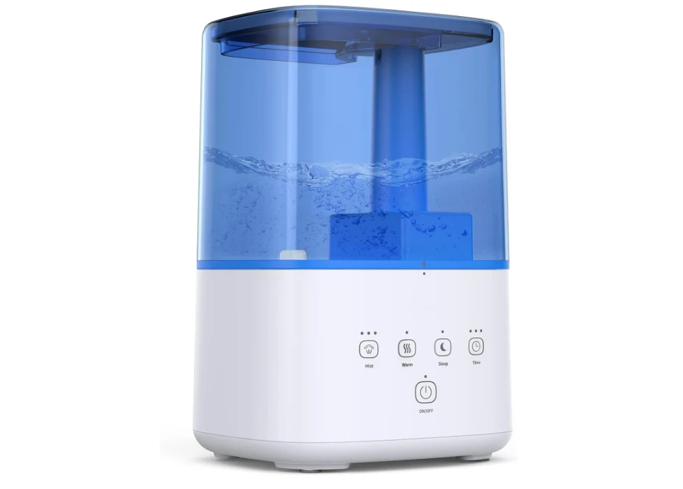 

4.5L Cool&Warm Mist Humidifiers for Large Room Top Fill Rapid Humidification with 2-in-1 Essential Oils Design