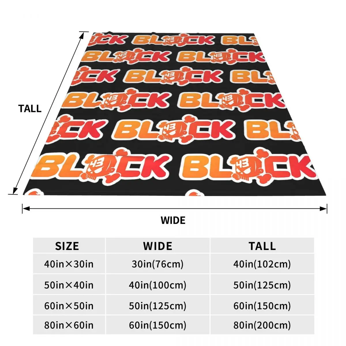Ken Block 43 Design Letter Print Blankets Soft Warm Flannel Throw Blanket Bedding for Bed Travel Home Sofa