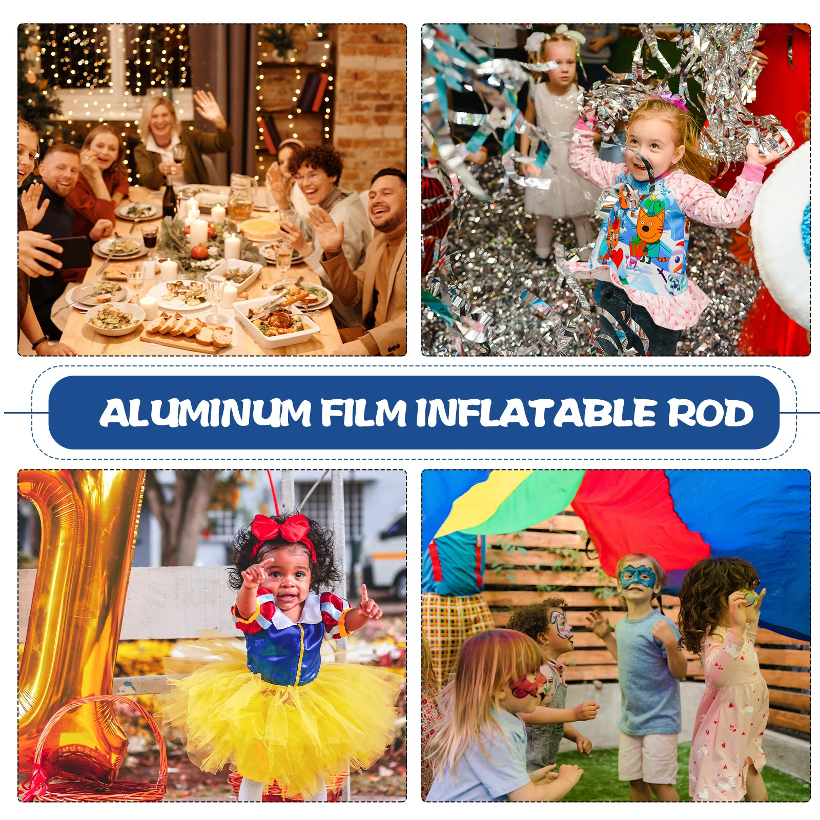 

24Pcs Inflatable Thunder Sticks Maker for Sports Cheering Team Spirit Fan Support Plastic Boom Stick Set