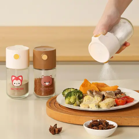 Ali Quantitative Seasoning Jar Precise Salt Control Bottle Household Spice Kitchen Glass Seasoning Bottle