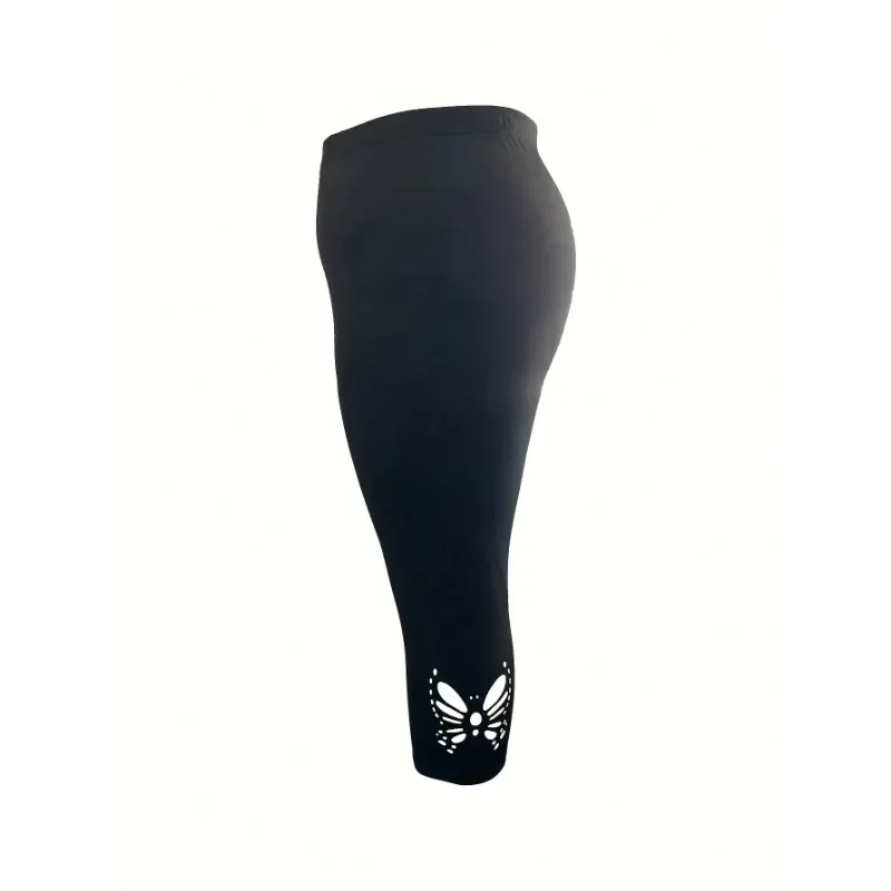 حجم كبير 1XL-5XL المرأة موضة بلون السراويل الضيقة السيدات عادية الراحة طماق المرأة السراويل الضيقة سبع نقاط طماق