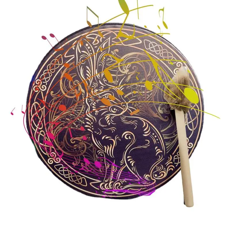 Hand Drum Spiritual Instrument With Drum Stick Symbol Of The Siberian Drum Spirit Music Beginner Adult Drum Sound Healing