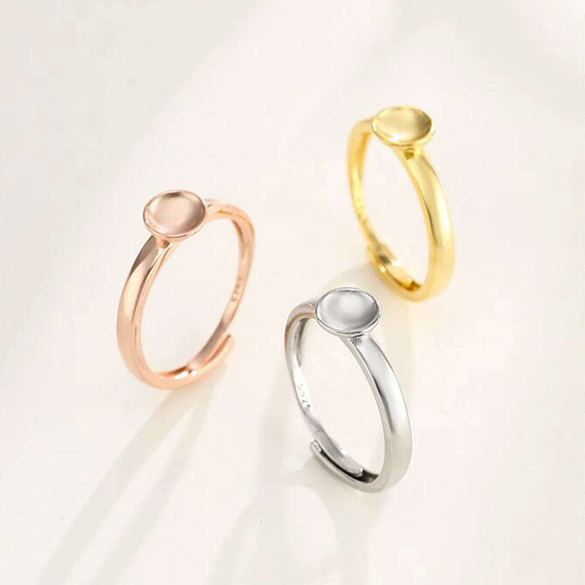 

Кольцо из стерлингового серебра 925 пробы, пустое круглое кольцо 7 мм, фурнитура для ювелирных изделий ручной работы, регулируемое кольцо для женщин, рождественский подарок