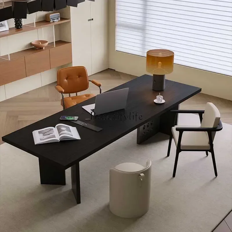 

FG26Modern Black Office Desk Home Large Bedroom Laptop Computer Office Desk Corner Executive Writing Table De Bureau Furniture