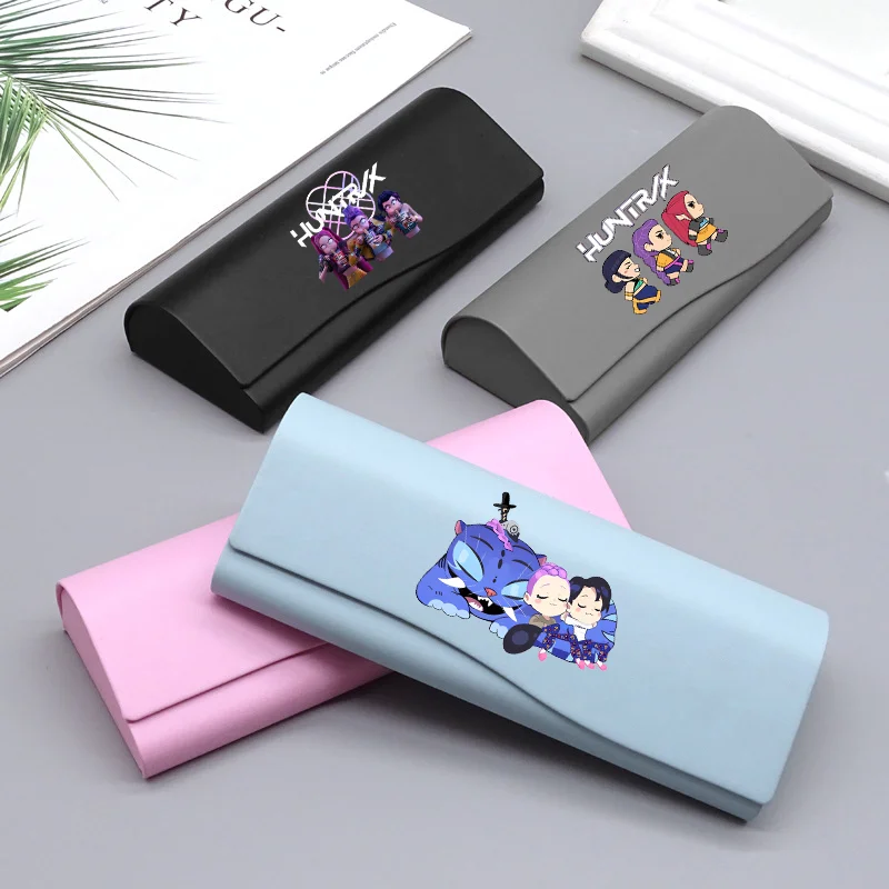 Kpop شيطان الصيادين نظارات حالة الكرتون أنيمي نمط مطبوعة النظارات الشمسية صناديق الضغط مقاومة صندوق تخزين هدايا عيد ميلاد جديد