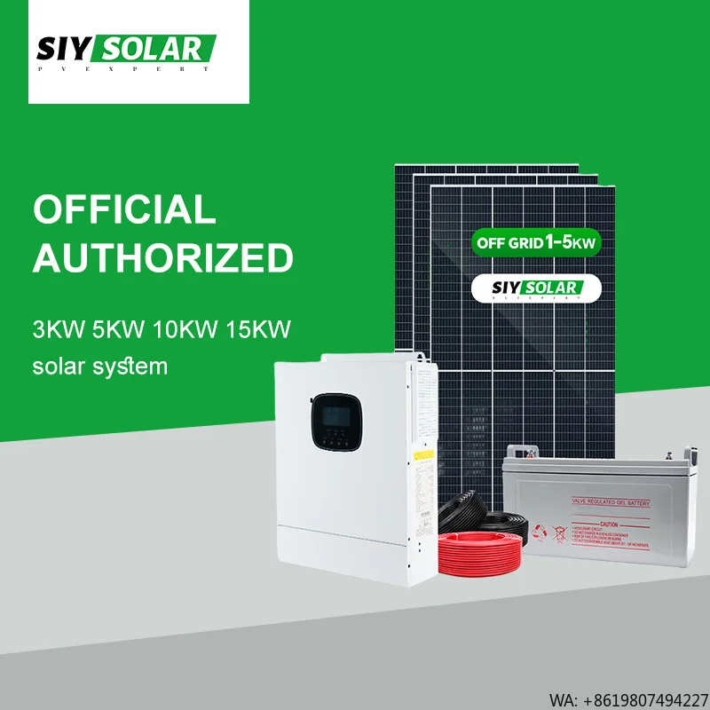 3kW off Grid Solar Power System with MPPT Controller Pure Sine Wave Inverter for Home Use-Monocrystalline Solar Panels
