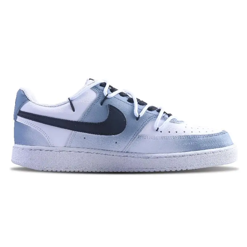 [العقعق المبتدأ الآخر المخصص] أحذية التزلج Nike Court Vision 1 Branching Magpie المقاومة للانزلاق منخفضة الأعلى للرجال Lupine Blu