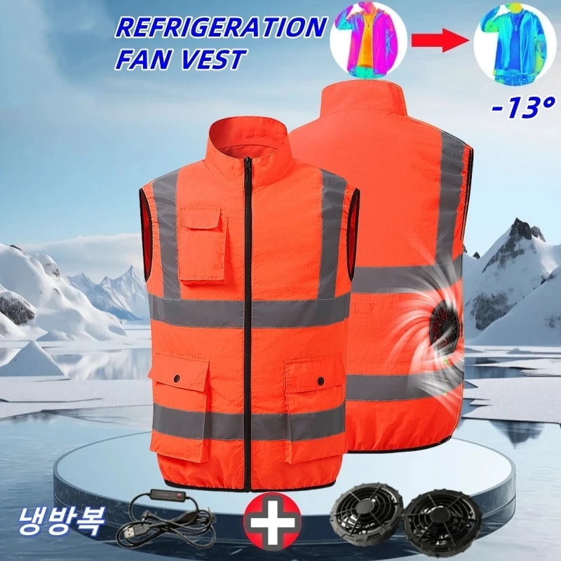 

Men Cooling Sleeveless Vest Jacket Breathable Mesh Summer Outdoor Travel Lightweight UV Protection Workwear Vest for Men