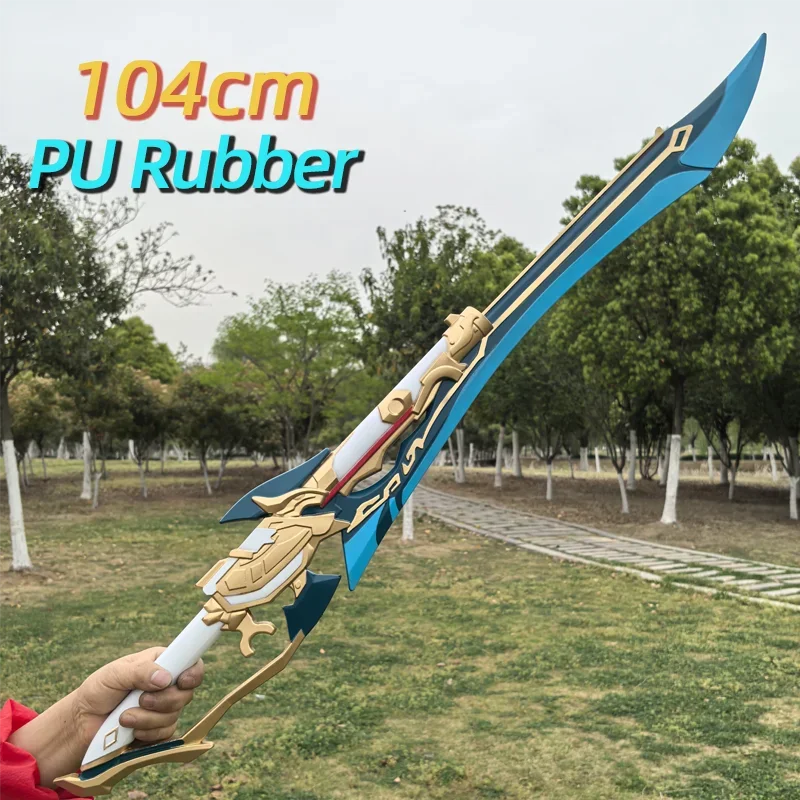 Cosplay Home Decor Oversized Blade Sword Soaring Sky Axe Danheng Spear Sword Props Safety PU Rubber Role Gift Toys 100cm