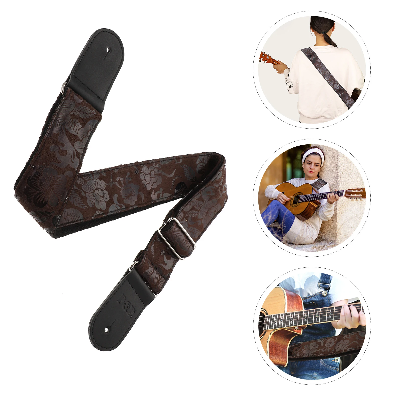 

Chic Guitar Accessory Strap Shoulder Belt Fashion Creative Embossing Portable