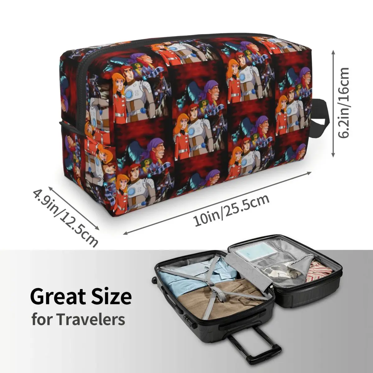 Comet Crew Accessories Captain Future Makeup Bag Cosmetic Organizer Storage Dopp Kit Toiletry Cosmetic Bag for Women Beauty