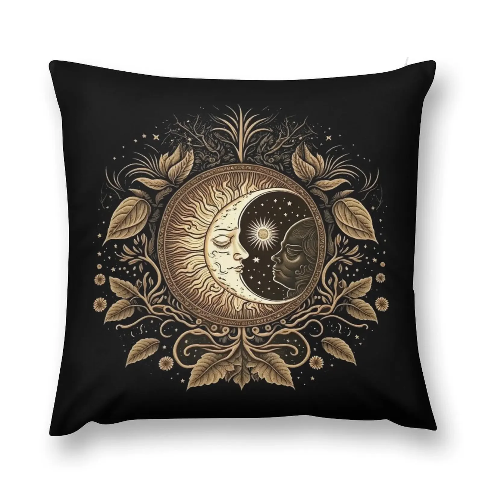 

Celestial Symphony Vintage Sun and Moon Lithograph Throw Pillow Pillowcases Cushion Covers Sofa Cushions Cover pillow