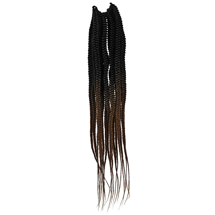 Extensões de tranças sintéticas Twist senegalesas, cabelo trançado NIGERIAN pré-esticado, 24 ", 60 cm, 2 pcs